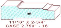 Door/Window Casing 2-3/4" - 16 Door/Window Casing 2-3/4" - 16