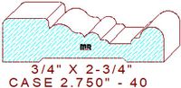 Door/Window Casing 2-3/4" - 40 Door/Window Casing 2-3/4" - 40