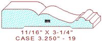 Door/Window Casing 3-1/4" - 19 Door/Window Casing 3-1/4" - 19