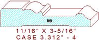 Door/Window Casing 3-5/16" - 4 Door/Window Casing 3-5/16" - 4
