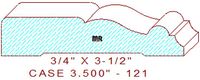 Door/Window Casing 3-1/2" - 121 Door/Window Casing 3-1/2" - 121