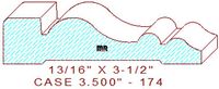 Door/Window Casing 3-1/2" - 174 Door/Window Casing 3-1/2" - 174