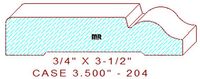 Door/Window Casing 3-1/2" - 204 Door/Window Casing 3-1/2" - 204