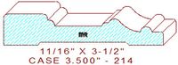 Door/Window Casing 3-1/2" - 214 Door/Window Casing 3-1/2" - 214