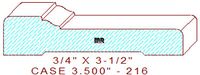 Door/Window Casing 3-1/2" - 216 Door/Window Casing 3-1/2" - 216