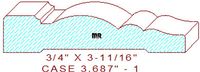 Door/Window Casing 3-11/16" - 1 Door/Window Casing 3-11/16" - 1