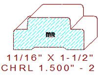 Chair Rail 1-1/2" - 2 Chair Rail 1-1/2" - 2