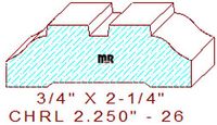 Chair Rail 2-1/4" - 26 Chair Rail 2-1/4" - 26