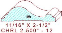 Chair Rail 2-1/2" - 12