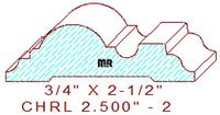 Chair Rail 2-1/2" - 2