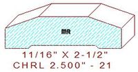 Chair Rail 2-1/2" - 21