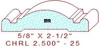 Chair Rail 2-1/2" - 25