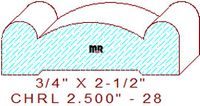 Chair Rail 2-1/2" - 28
