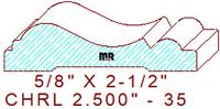 Chair Rail 2-1/2" - 35