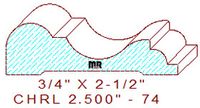 Chair Rail 2-1/2" - 74