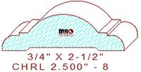 Chair Rail 2-1/2" - 8