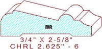 Chair Rail 2-5/8" - 6 