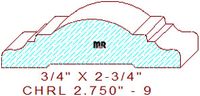 Chair Rail 2-3/4" - 9 Chair Rail 2-3/4" - 9