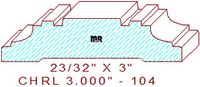 Chair Rail 3" - 104 Chair Rail 3" - 104