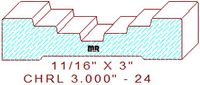 Chair Rail 3" - 24