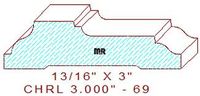 Chair Rail 3" - 69 Chair Rail 3" - 69