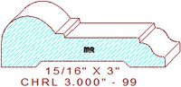 Chair Rail 3" - 99 Chair Rail 3" - 99