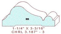 Chair Rail 3-3/16" - 3 Chair Rail 3-3/16" - 3