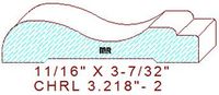 Chair Rail 3-7/32" - 2 Chair Rail 3-7/32" - 2