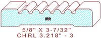 Chair Rail 3-7/32" - 3 Chair Rail 3-7/32" - 3