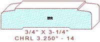 Chair Rail 3-1/4" - 14 Chair Rail 3-1/4" - 14