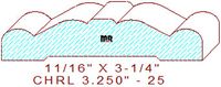 Chair Rail 3-1/4" - 25 Chair Rail 3-1/4" - 25