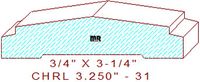 Chair Rail 3-1/4" - 31 Chair Rail 3-1/4" - 31