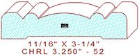 Chair Rail 3-1/4" - 52 Chair Rail 3-1/4" - 52