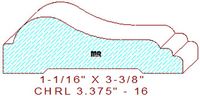 Chair Rail 3-3/8" - 16 Chair Rail 3-3/8" - 16