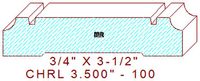 Chair Rail 3-1/2" - 100