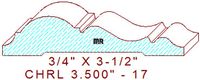 Chair Rail 3-1/2" - 17 Chair Rail 3-1/2" - 17