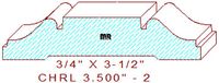 Chair Rail 3-1/2" - 2 Chair Rail 3-1/2" - 2