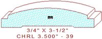 Chair Rail 3-1/2" - 39 Chair Rail 3-1/2" - 39