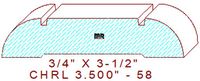 Chair Rail 3-1/2" - 58 Chair Rail 3-1/2" - 58