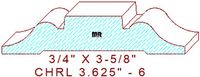 Chair Rail 3-5/8" - 6