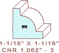 Corner 1-1/16" - 3 Corner 1-1/16" - 3