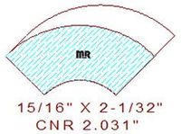 Corner 2-1/32" Corner 2-1/32"