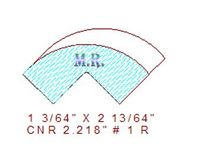 Corner 2-7/32" - 1 Corner 2-7/32" - 1