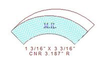 Corner 3-3/16" Corner 3-3/16"