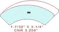 Corner 3-1/4" Corner 3-1/4"