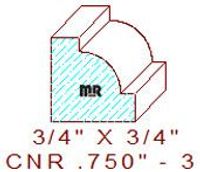 Corner 3/4" - 3 Corner 3/4" - 3