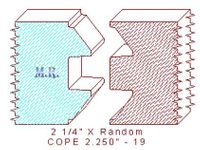 Door Cope & Stick 2-1/4" - 19 Door Cope & Stick 2-1/4" - 19