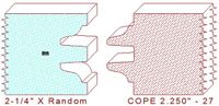 Door Cope & Stick 2-1/4" - 27 Door Cope & Stick 2-1/4" - 27