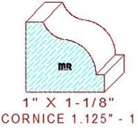 Cornice 1-1/8" - 1 Cornice 1-1/8" - 1