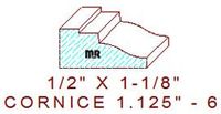 Cornice 1-1/8" - 6 Cornice 1-1/8" - 6